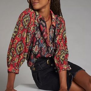 Anthropologie, paisley button down